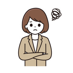 スーツ 女性 イラスト