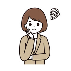 スーツ 女性 イラスト