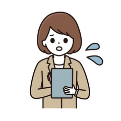 スーツ 女性 イラスト