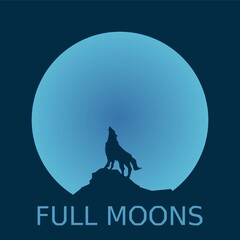 Obraz premium June full Moon Vector Illustration