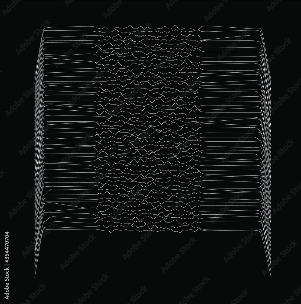 Aufkleber Simplex noise. Parametric Generative glitch art and data visualization.