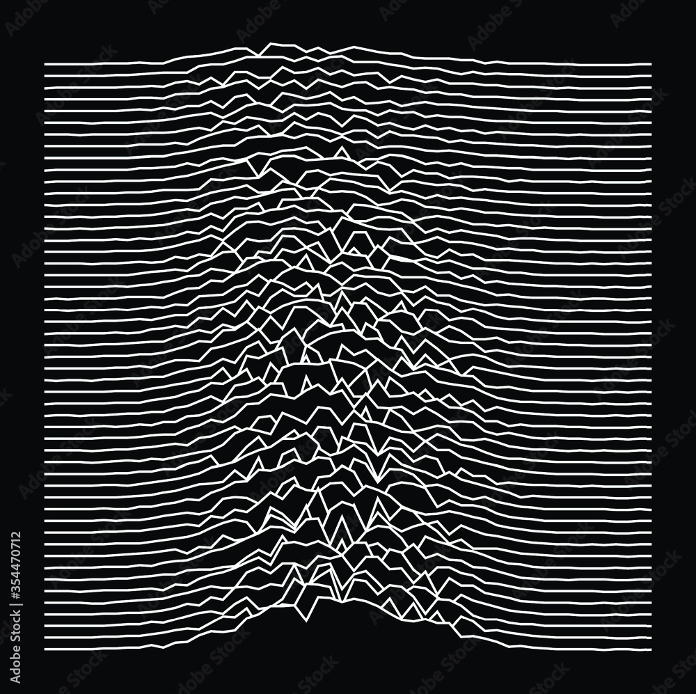 Aufkleber Simplex noise. Parametric Generative glitch art and data visualization.