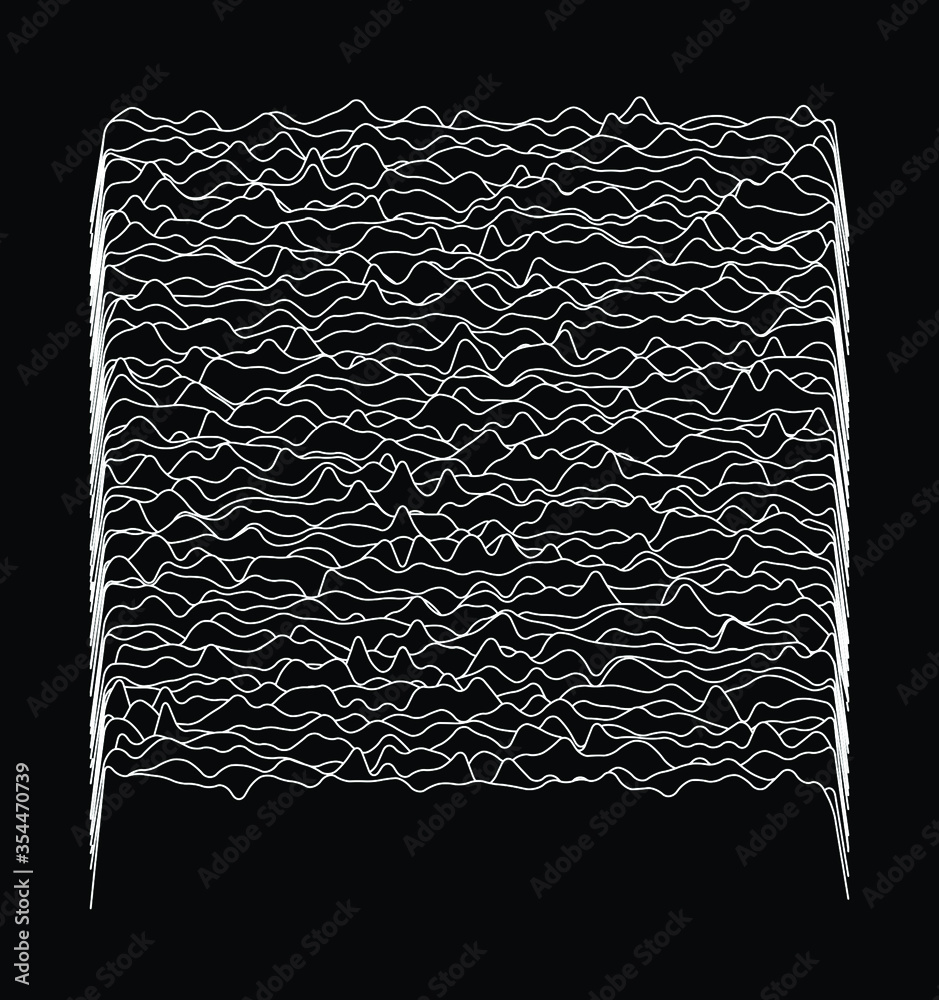 Aufkleber Simplex noise. Parametric Generative glitch art and data visualization.
