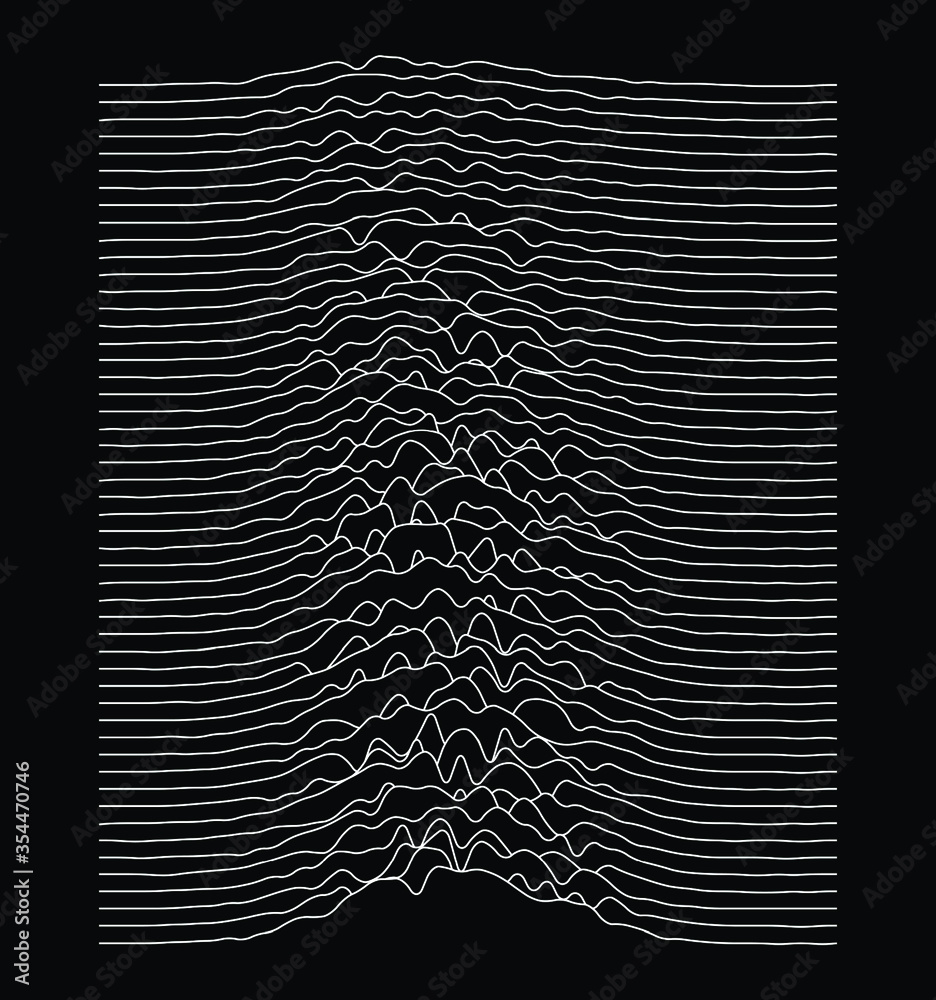 Aufkleber Simplex noise. Parametric Generative glitch art and data visualization.