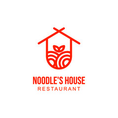 Simple Modern Logo for Noodle and Fish Resaurant, also suitable for organis noodle and ramen