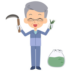 シニア　草むしり