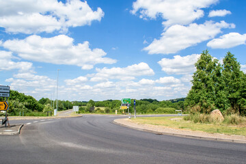 Road in Oakham, Rutland, England