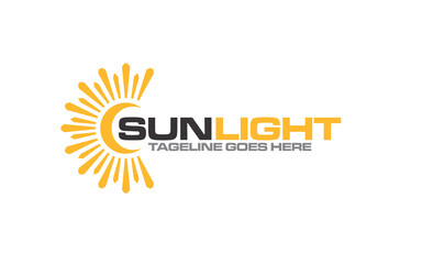 Creative energy eco sun concept logo