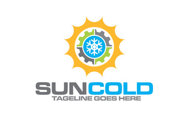 Fototapeta premium Creative energy eco sun concept logo
