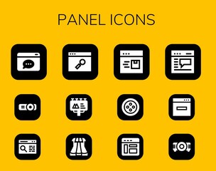 Modern Simple Set of panel Vector filled Icons