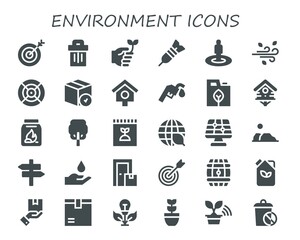 environment icon set