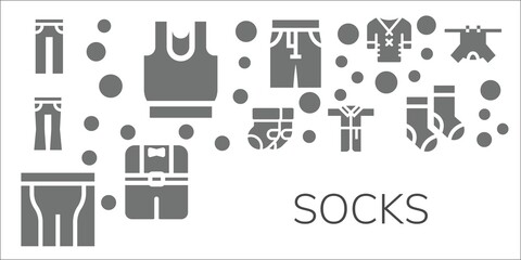 socks icon set