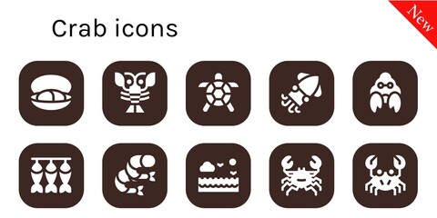 crab icon set