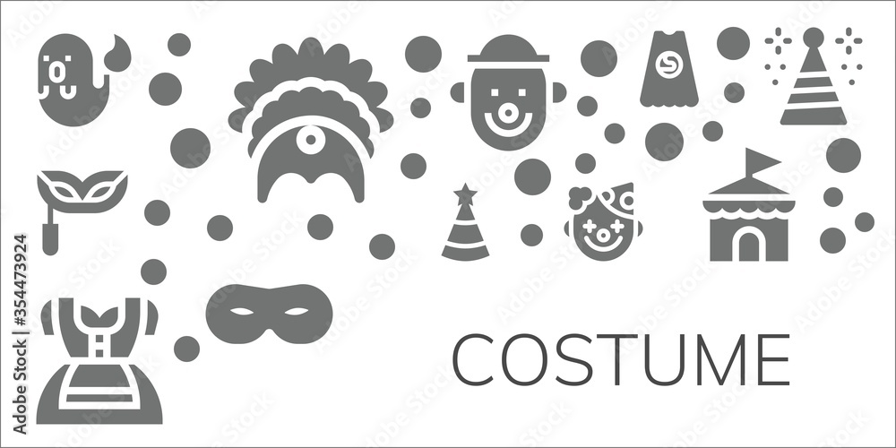 Canvas Prints costume icon set