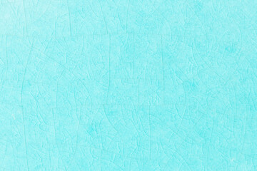 Pale Blue crack ceramic tile. Sea color of glazed tile texture abstract background. Texture of...