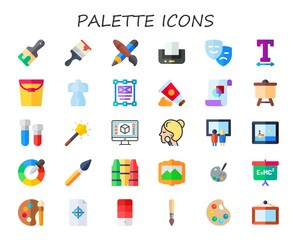 Modern Simple Set of palette Vector flat Icons
