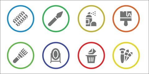 Modern Simple Set of hair Vector filled Icons