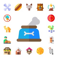 Modern Simple Set of dog Vector flat Icons