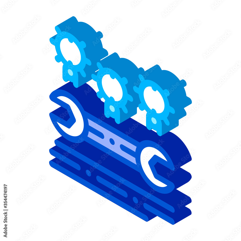 Poster bug beetle coding system vector isometric sign. color isolated symbol illustration