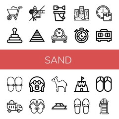 Set of sand icons