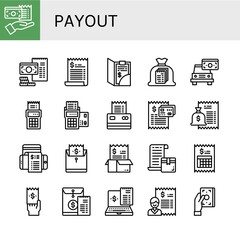 Set of payout icons