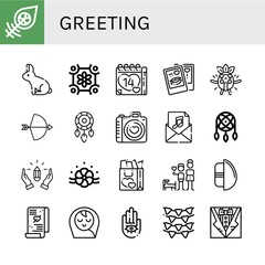 greeting icon set