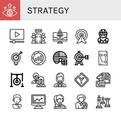 Set of strategy icons