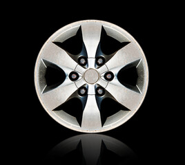 New tire safety side separated from the background, cliping part
