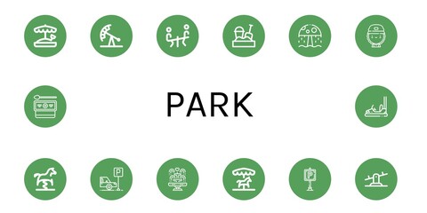 Set of park icons