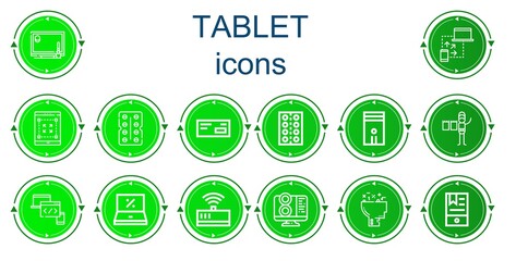 Editable 14 tablet icons for web and mobile