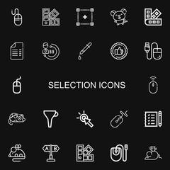 Editable 22 selection icons for web and mobile