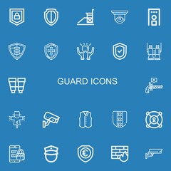 Editable 22 guard icons for web and mobile