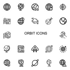 Editable 22 orbit icons for web and mobile