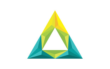creative beautiful design triangle geometric art logo