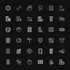 Editable 36 pain icons for web and mobile