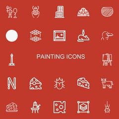 Editable 22 painting icons for web and mobile