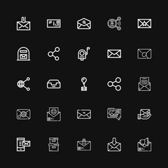 Editable 25 receive icons for web and mobile