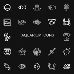 Editable 22 aquarium icons for web and mobile