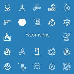 Editable 22 west icons for web and mobile