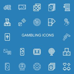 Editable 22 gambling icons for web and mobile
