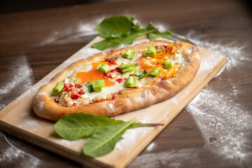 Egg beacon pizza quick meal
