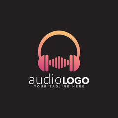 Sound Logo Concept Design Vector