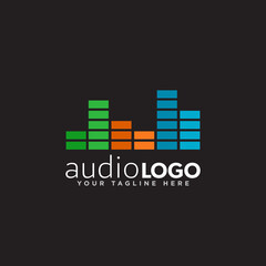 Sound Logo Concept Design Vector