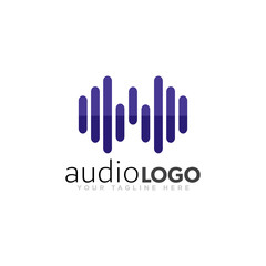 Sound Logo Concept Design Vector