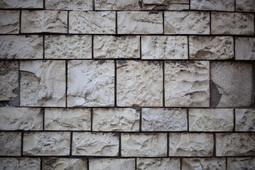 Stone blocks are square in shape.