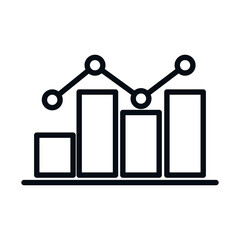 math education school science chart statistics line and style icon