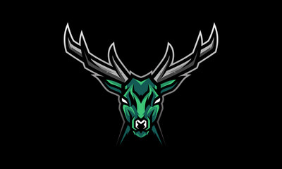 Deer Head Logo Illusration 