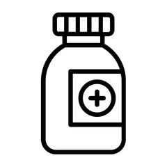Pain Killer Pill Jar Concept Vector Icon Design, Addiction and bad habits symbols on white background 
