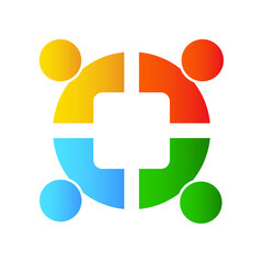 Community design inspiration vector template, Social relationship  and icon, Adoption care logo concept, Icon symbol