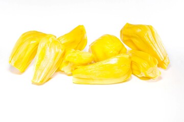 Real jackfruit with white isolated background